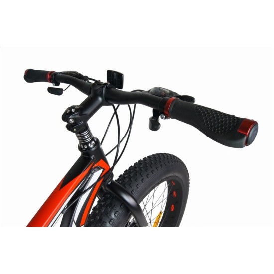 Dviratis MalTrack FATBIKE 26" SHIMANO (plieninis, juoda)