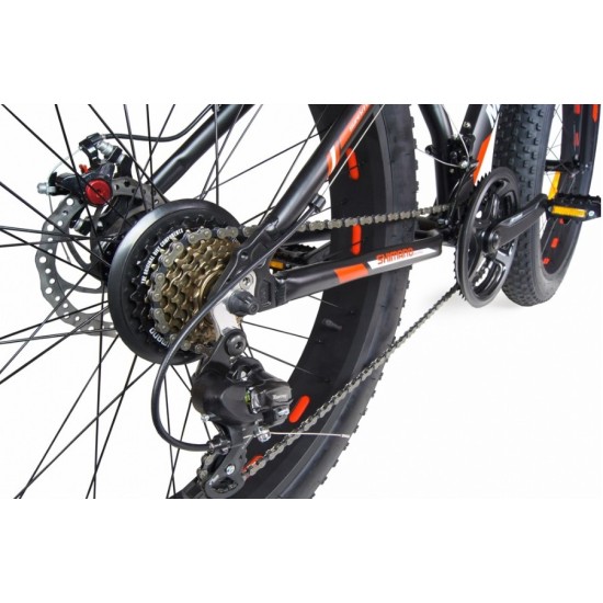 Dviratis MalTrack FATBIKE 26" SHIMANO (plieninis, juoda)