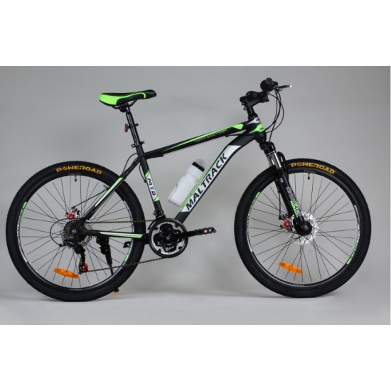 Dviratis MTB MalTrack TEAM GREEN 26" SHIMANO (plieninis, žalia)