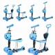 Kolmerattaline roller istmega 5in1 lepatriinuroheline