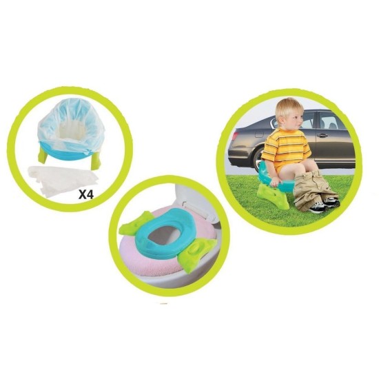 Sulankstomas naktipuodis "Travel Potty" rožinis