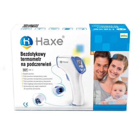 HAXE skaitmeninis infraraudonųjų spindulių bekontaktis termometras  LCD ekranas