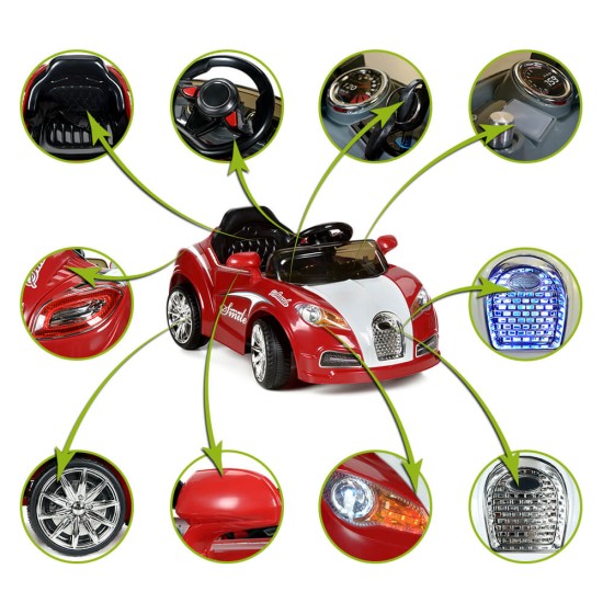 Elektromobilis vaikams CABRIO - raudonas