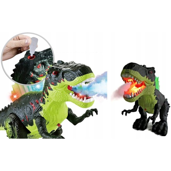 Interaktiivne dinosaurus helendab, möirgab, kõnnib, hingab auru