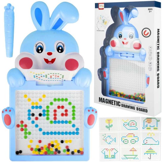 Montessori laste magnettahvel "Magpad", Rabbit Blue, 30 cm.