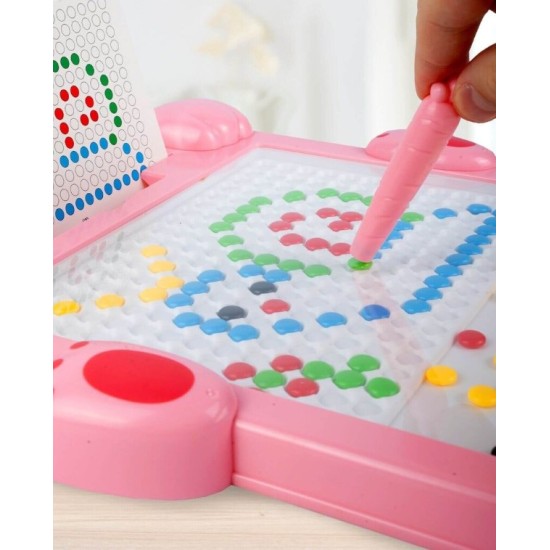 Montessori laste magnettahvel "Magpad", Rabbit Pink, 46.5 cm.