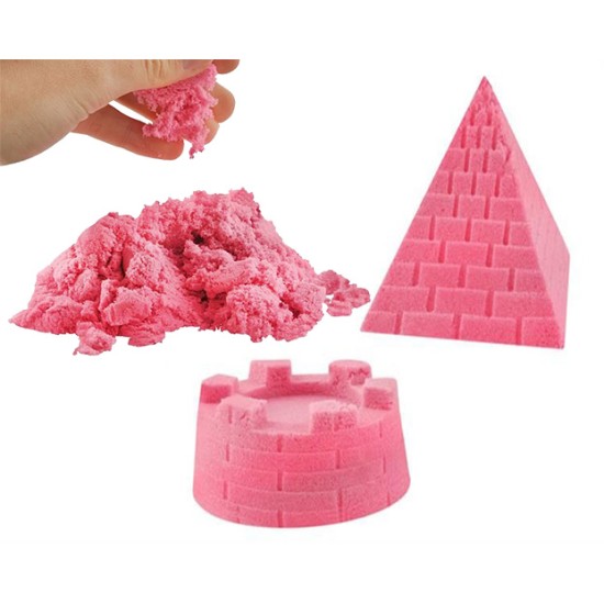 Natūralus kinetinis rožinis smėlis 1 kg. 