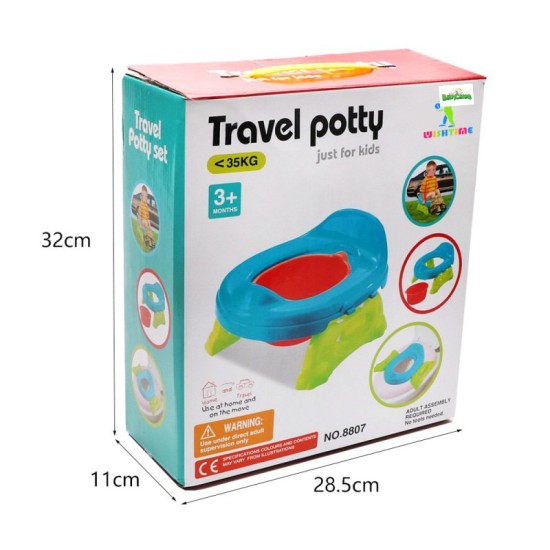 Kokkupandav pott 3in1 "Travel Potty" sinine