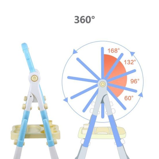 Kahepoolne joonistuslaud 360° sinine
