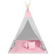 Mängi telk tipi WIGWAM pehme mati ja 3 padjaga Rose
