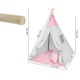 Mängi telk tipi WIGWAM pehme mati ja 3 padjaga Rose