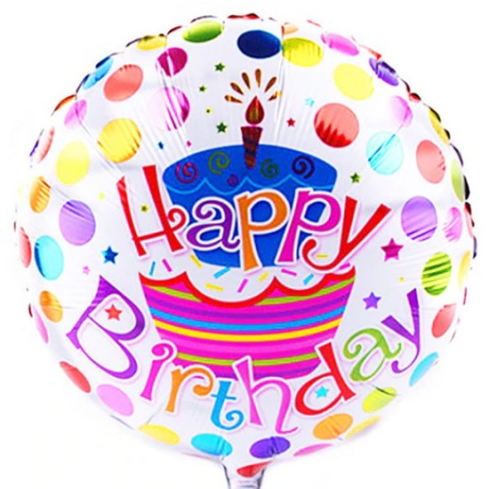 Folinis balionas "Happy Birthday", 45 cm.