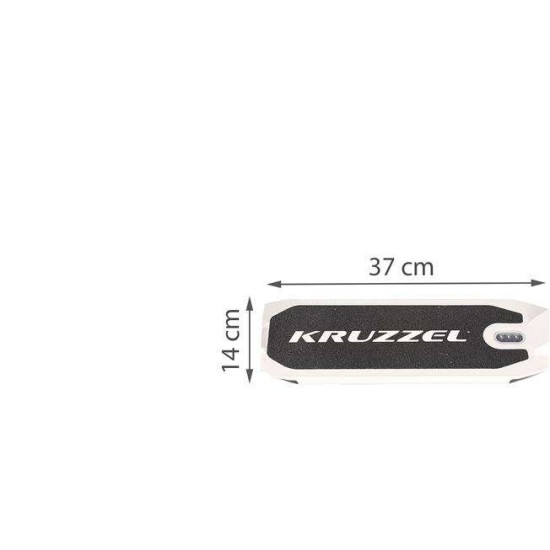 KRUZZEL tõukeratas suure 20 cm. rattad, ketaspidurid ja amortisaatorid "must"