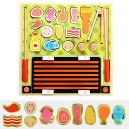 Puidust minigrill Happy tarvikutega