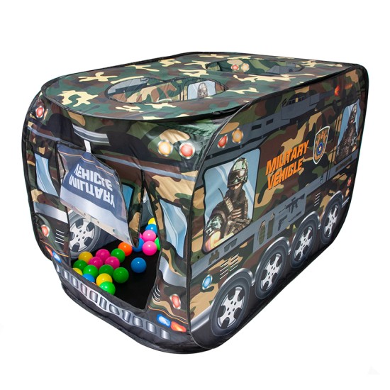 Mängutelk MILITARY + 50 värvilist palli