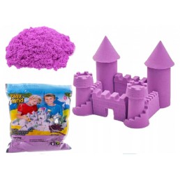 Natūralus kinetinis smėlis violetinis 1 kg. 