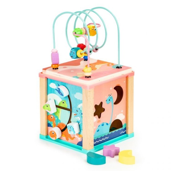 Puidust tegevuskuubik EcoToys Dino
