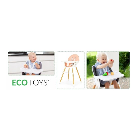 Söögitool Ecotoys Rose Uus 2in1
