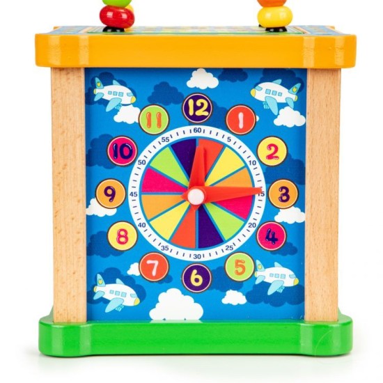 Ergoterapinis medinis lavinamasis kubas - labirintas ECO TOYS 5in1 