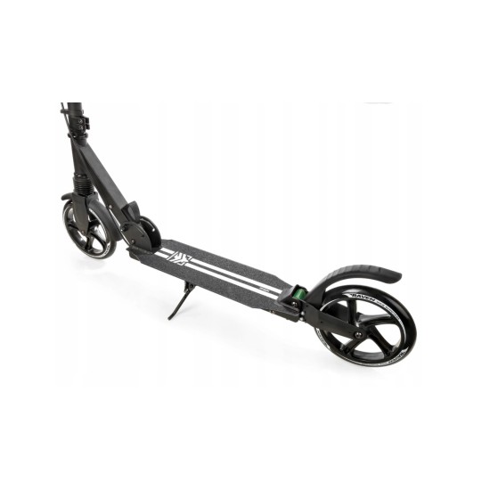 Alumiiniumist tõukeratas RAVEN STRAIGHT BLACK PRO suure 20 cm. rattad käsipidur ja esivedrustus