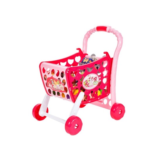 Mänguasjade ostukäru ostudega "Supermarket" 3in1 roos