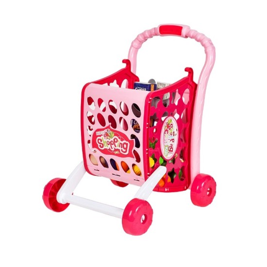 Mänguasjade ostukäru ostudega "Supermarket" 3in1 roos