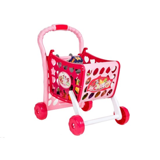 Mänguasjade ostukäru ostudega "Supermarket" 3in1 roos