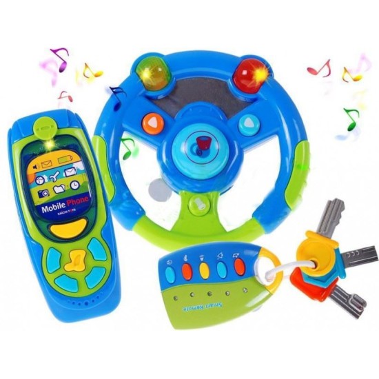 Interaktyvus vairas su muzikėlėmis ir garsais 4in1