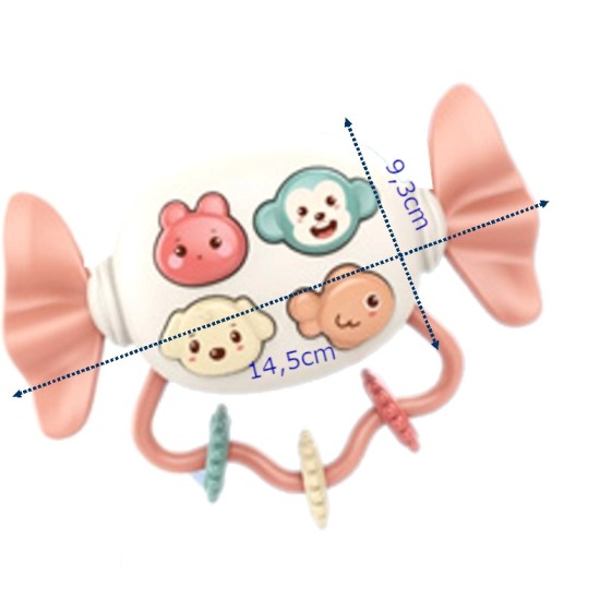 Muzikinis barškutis BABY RATTLE ROSE