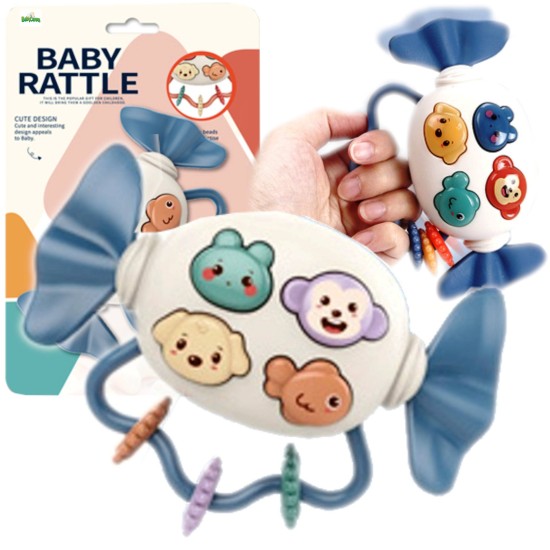 Muzikinis barškutis BABY RATTLE BLUE