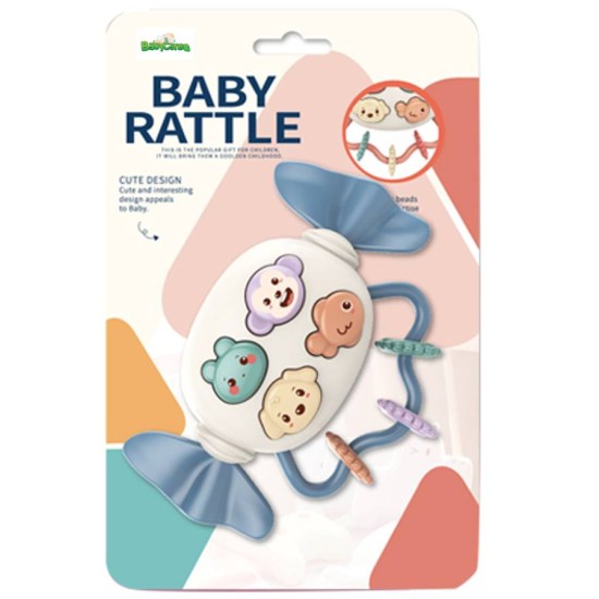 Muzikinis barškutis BABY RATTLE ROSE