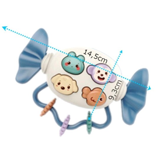 Muzikinis barškutis BABY RATTLE BLUE