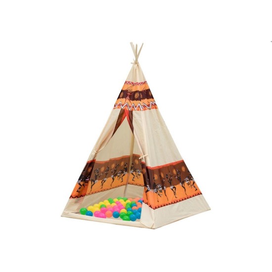 Mängutelk "Tipi" 60 värvilise palliga