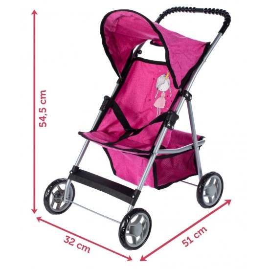Nukukäru-vihmavari HOT PINK 54,5cm.