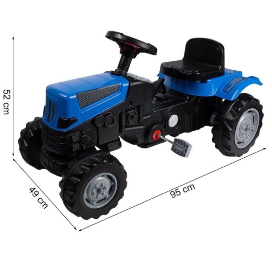 Laste pedaaliga traktor XXL, sinine
