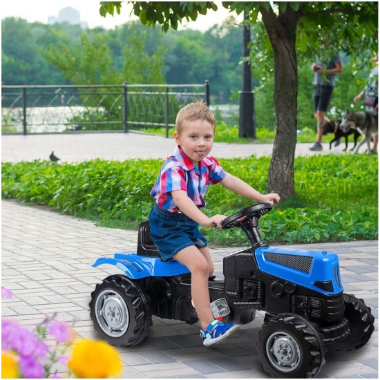 Laste pedaaliga traktor XXL, sinine