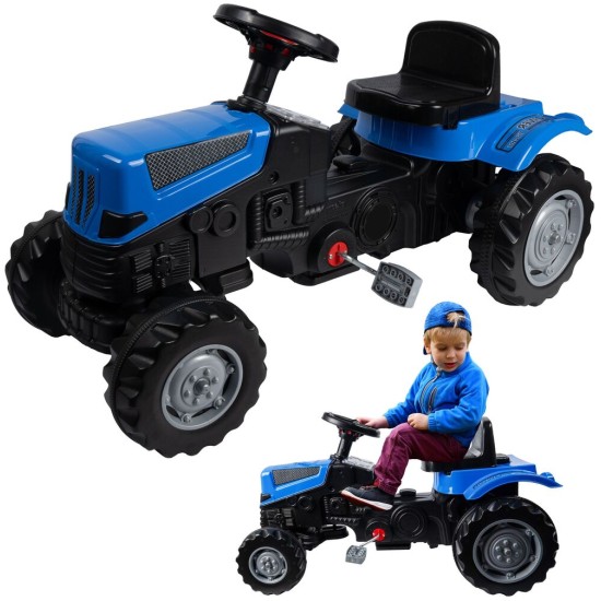 Laste pedaaliga traktor XXL, sinine