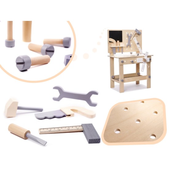 Mänguasjade käsitööliste tööriistade komplekt, Workbench With Tools