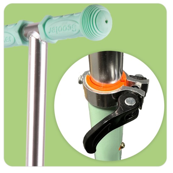 Kolmerattaline istmega roller, 3in1, Mint