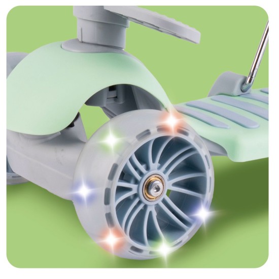 Kolmerattaline istmega roller, 3in1, Mint
